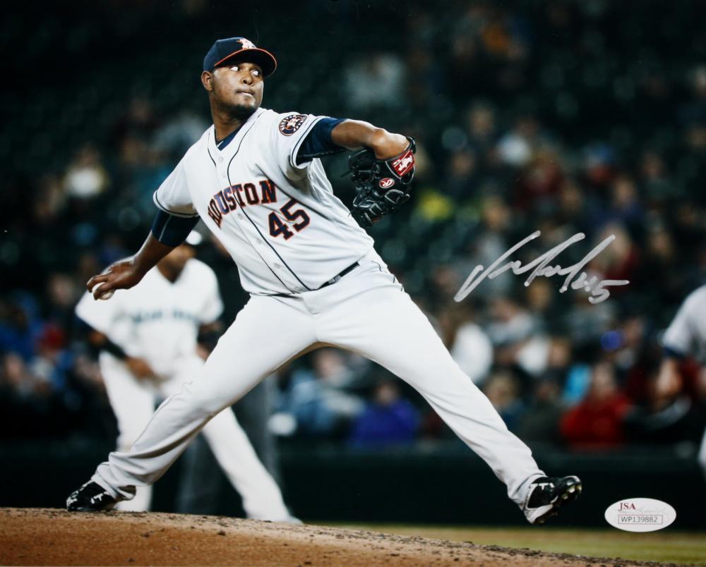 Michael Feliz Autographed Houston Astros 8X10 Pitching Photo Poster painting- JSA W Auth