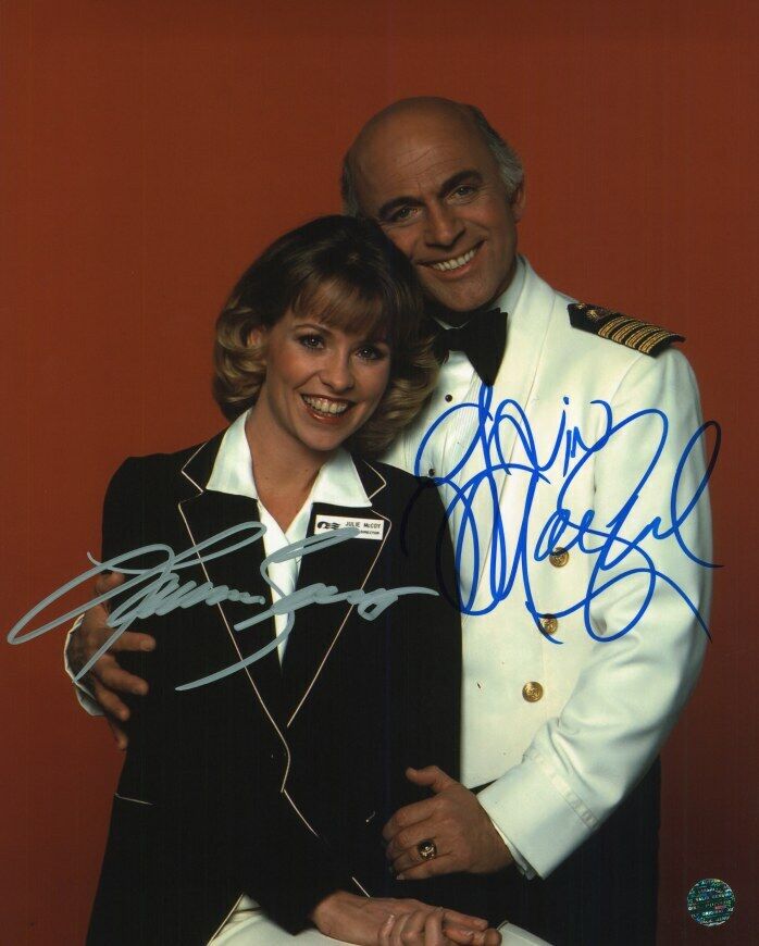 LAUREN TEWES, GAVIN MACLEOD Autographed Original 8x10 Photo Poster painting LOA TTM