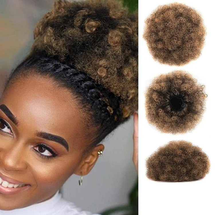 Natural Synthetic Hair Bun Ponytails Extensions-elleschic