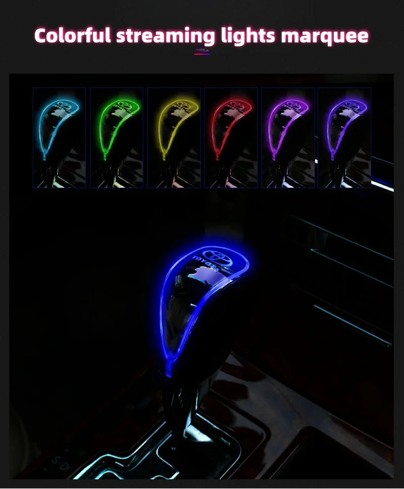 Car manual gear modification head (LED luminous leather feel)