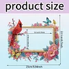 Acrylic Special Shape Cardinal and Flower Diamond Painting Picture Frame Kit