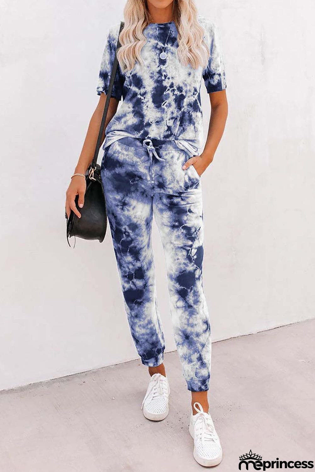 Tie-dye Tee and Sweatpants Sports Wear