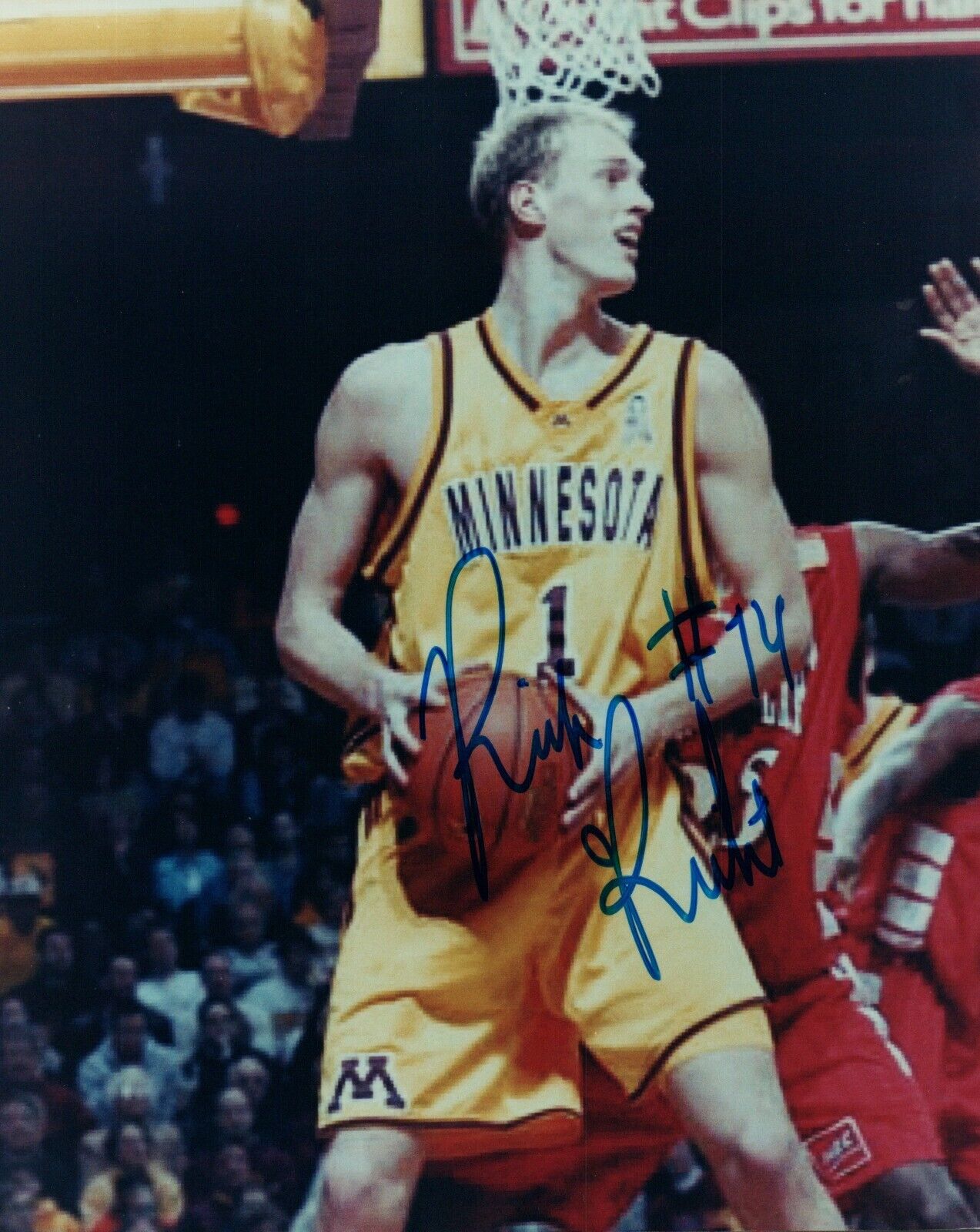 Rick Rickert NCAA College Minnesota Hand Signed Autograph 8x10 Photo Poster painting