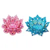 Kits de peinture en diamant maison Lotus avec porte-bougiers Kit de porte-bougeoir pour peinture en diamant Kit porte-bougeoir en diamants Peintures de chandeliers pour aromath&eacute;rapie et d&eacute;coration int&eacute;rieure