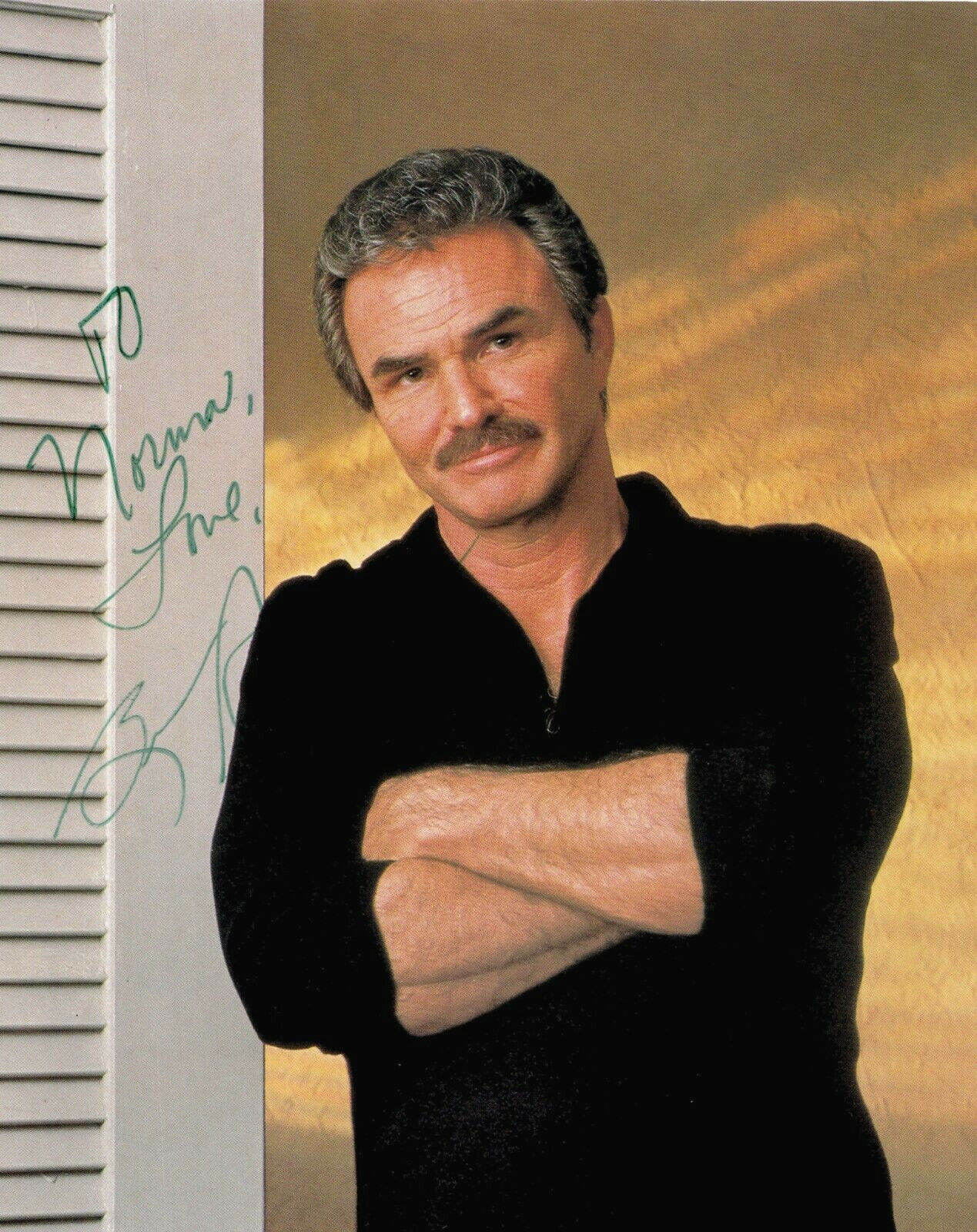 BURT REYNOLDS hand-signed FANTASTIC 8x10 COLOR CLOSEUP portrait w/ UACC RD COA