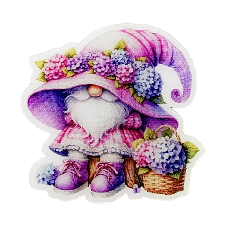 Acrylic Cross Stitch Needle Minder Dwarf Hydrangea Basket Cute Fridge Magnets