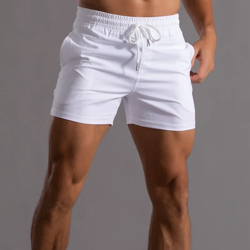 Men's Casual Solid Color Lace-up Shorts