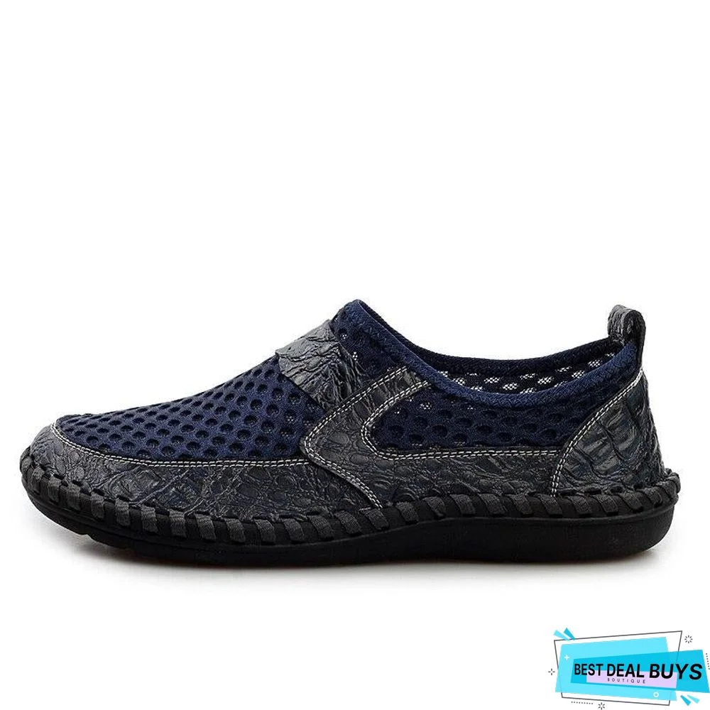 Men Oversize Mesh Flats Casual Teaching Soft Comfortable Loafers Shoes