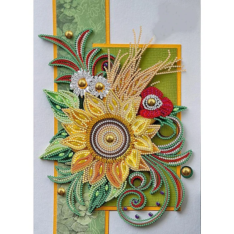 Paper Quilling Flower - Partial Special Shaped Drill Diamond Painting - 30x40cm(Canvas)
