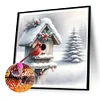 (40*40cm)Xmas Cardinal -  Full Round Drill Diamond Painting
