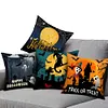 4 Set Happy Halloween Farmhouse Pillows Halloween Party Pillow Decorative Covers
