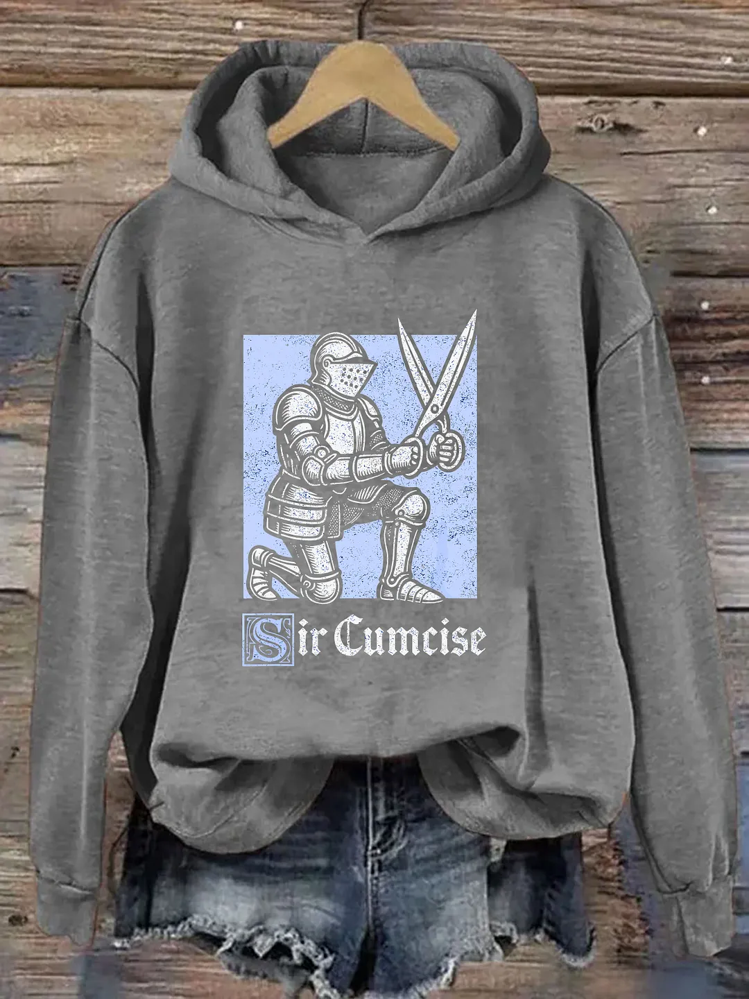 Sir Cumcise Funny Knight Hoodie
