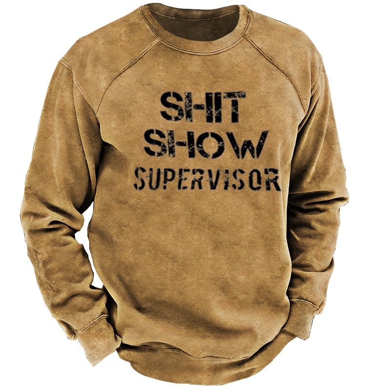 Shit Show Supervisor Men's Outdoor Warm Tactical Retro Sweatshirt-Compassnice®
