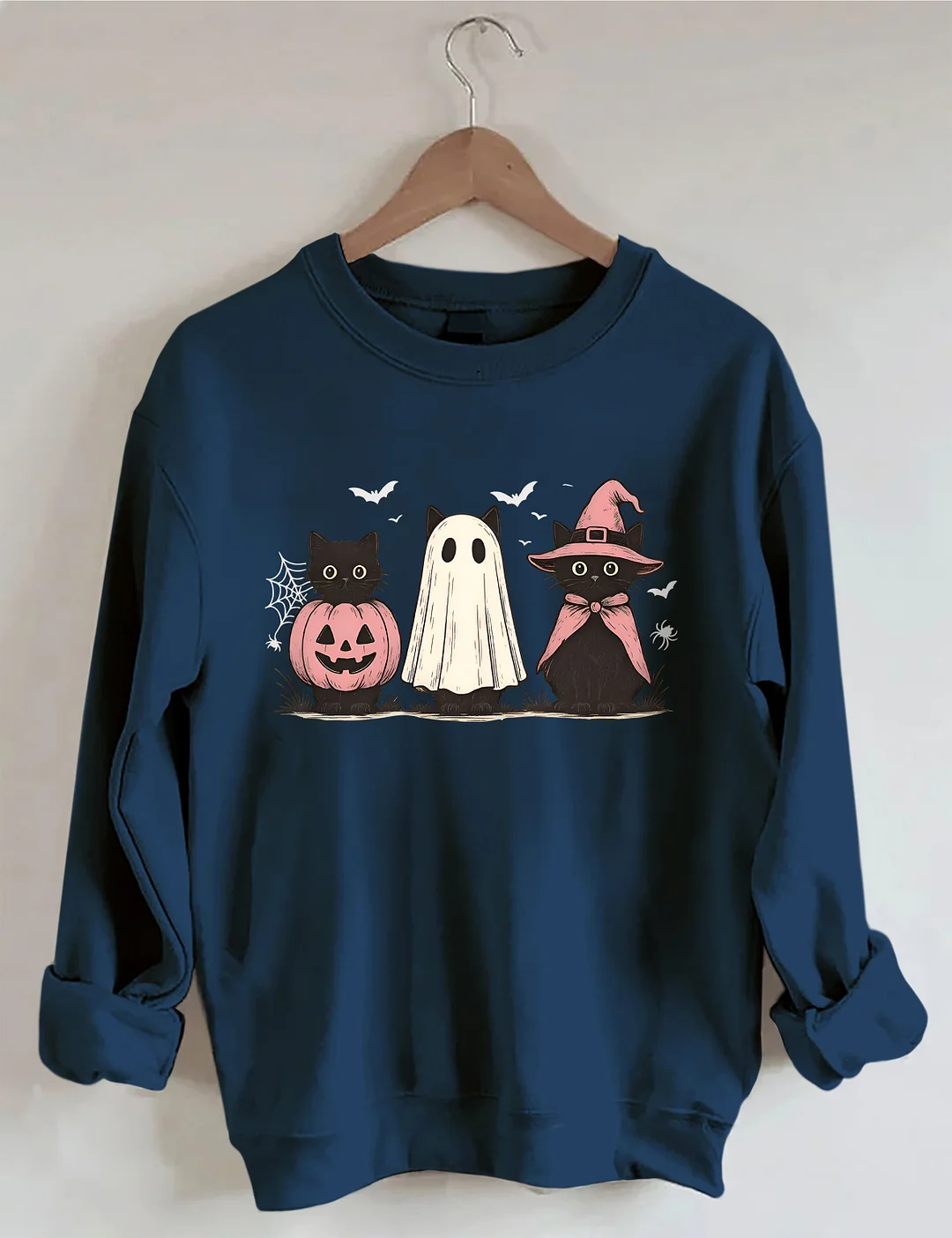 Boo Ghost Black Cat Sweatshirt