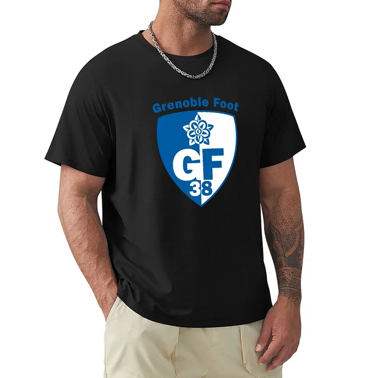 Grenoble Foot 38 Graphique Coton T-shirt Manche Courte Homme