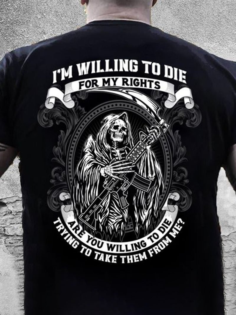Death Printed Round Neck T-Shirt