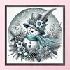 Snowman-Partial 11CT Stamped Cross Stitch Bead Embroidery 36*36cm/14.17*14.17in tapestrymarket