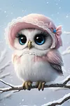 Luxury AB Velvet Diamond Painting Kit - Owl