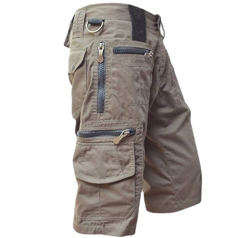 Summer Men's Outdoor Sporty Fitness Multifunctional Multi-pocket Loose Plus Size Overalls Shorts
