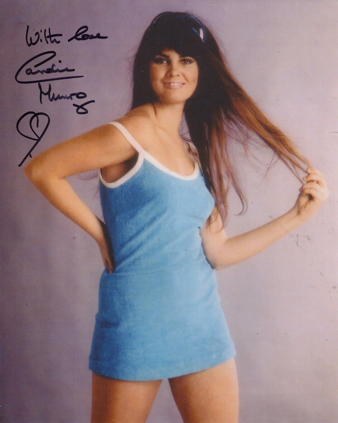 007 Bond girl Caroline Munro signed sexy 8x10 Photo Poster painting REF9936