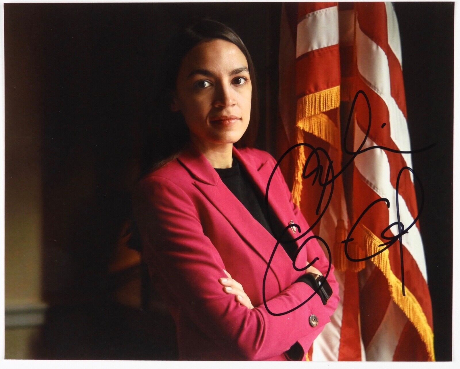 Alexandria Ocasio-Cortez AOC JSA Autograph Signed Photo Poster painting COA Bernie Sanders