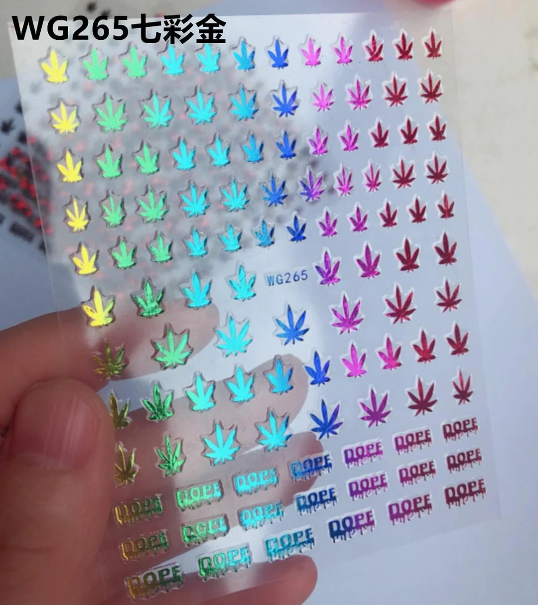 Fall Maple Leaves Design Nail Art 3D Decal Stickers Self Adhesive Weed Nail Sticker Weed Leaf Designs Tool Manicure Decoration-Nail Inspo