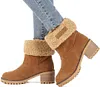 Cosy Winter Premium Women Suede Snow Chunky Ankle Boots