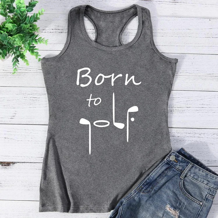 Born to golf Vest Top-Annaletters