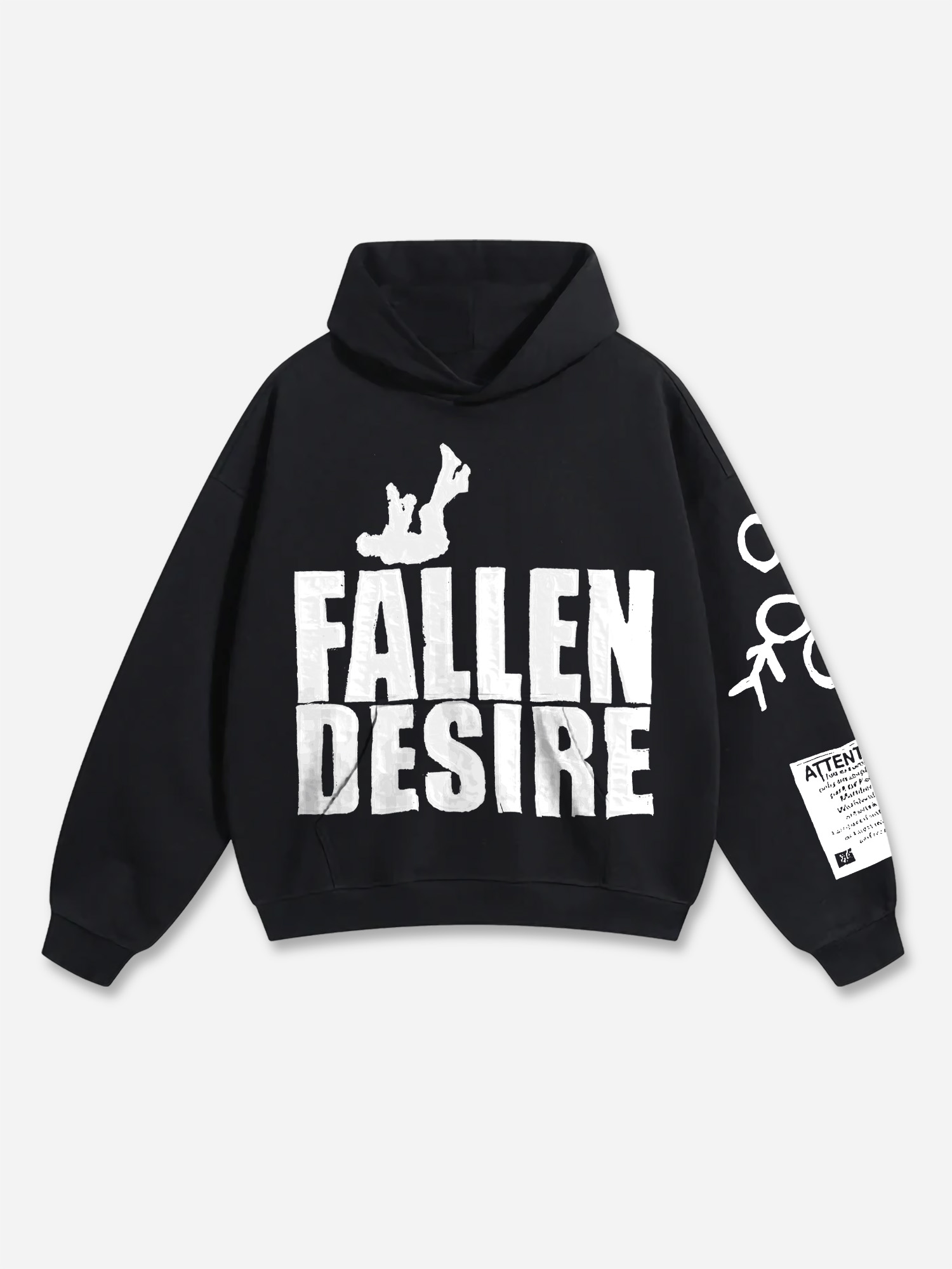 Sopula Vintage Fallen Desire Graphics Pocket Hoodie - SOPULA