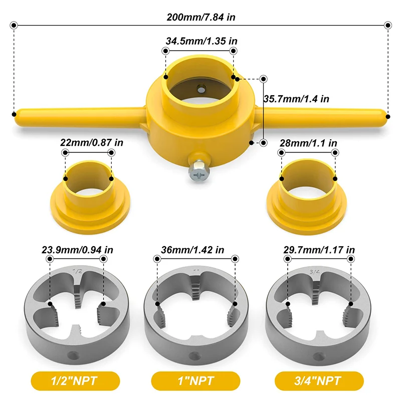 SAKER® 6Pcs PVC Thread Maker Tool