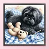 Dog And Bear-11CT Stamped Cross Stitch 40*40cm/15.75*15.75in tapestrymarket