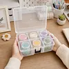 6Pcs Pumpkin Bottles Diamond Painting Containers Multi Purpose Portable Plastic Case Box with Stickers & Compartments Arts Crafts Storage Bottle for Hardware Rhinestone (6Pcs)