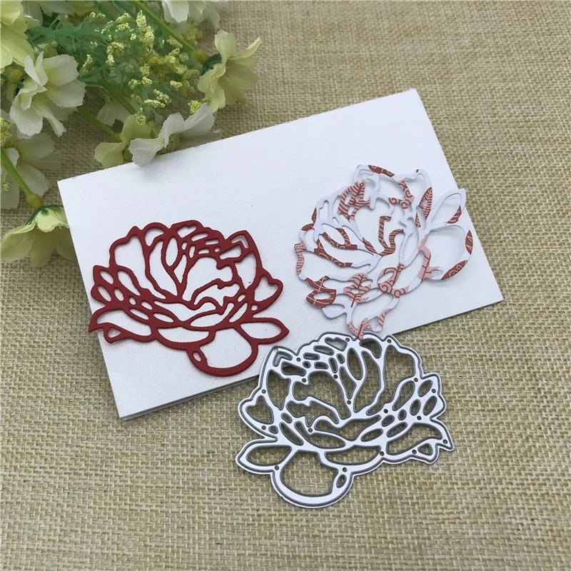 Love Flower Metal Cutting Dies Stencils For DIY Scrapbooking Decorative Embossing Handcraft Die Cutting Template