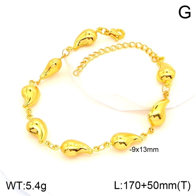 Elegant Minimalist Cross Star Heart Shape 201 Stainless Steel 302 Stainless Steel 304 Stainless Steel Bracelets In Bulk