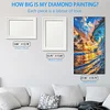 (US Only)5D DIY Full Round Drill Diamond Painting Beach Kit Home Decor Art Craft 40x70cm