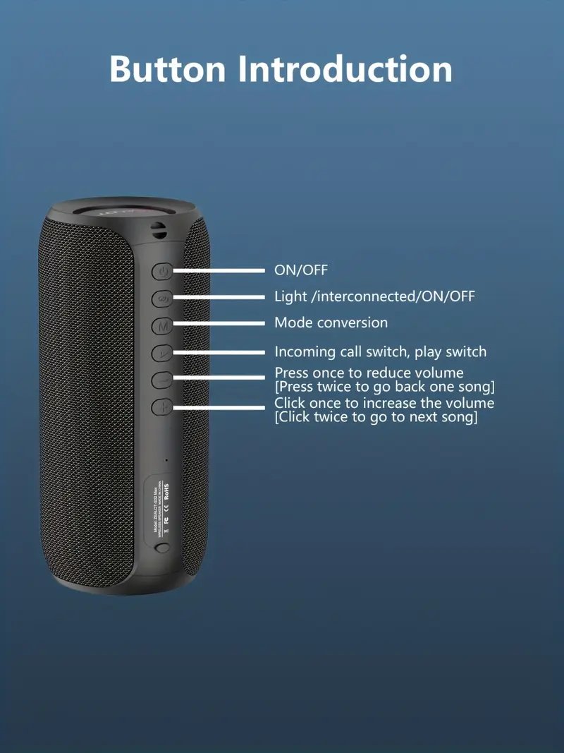 2024 new style portable subwoofer wireless speaker hifi dual pairing 3600mah battery 16 hours playtime loud stereo charging cable connect with mobile phone tablet tv Product details 10