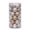 30PCS Christmas Tree 6CM Champagne Hanging Decor Balls