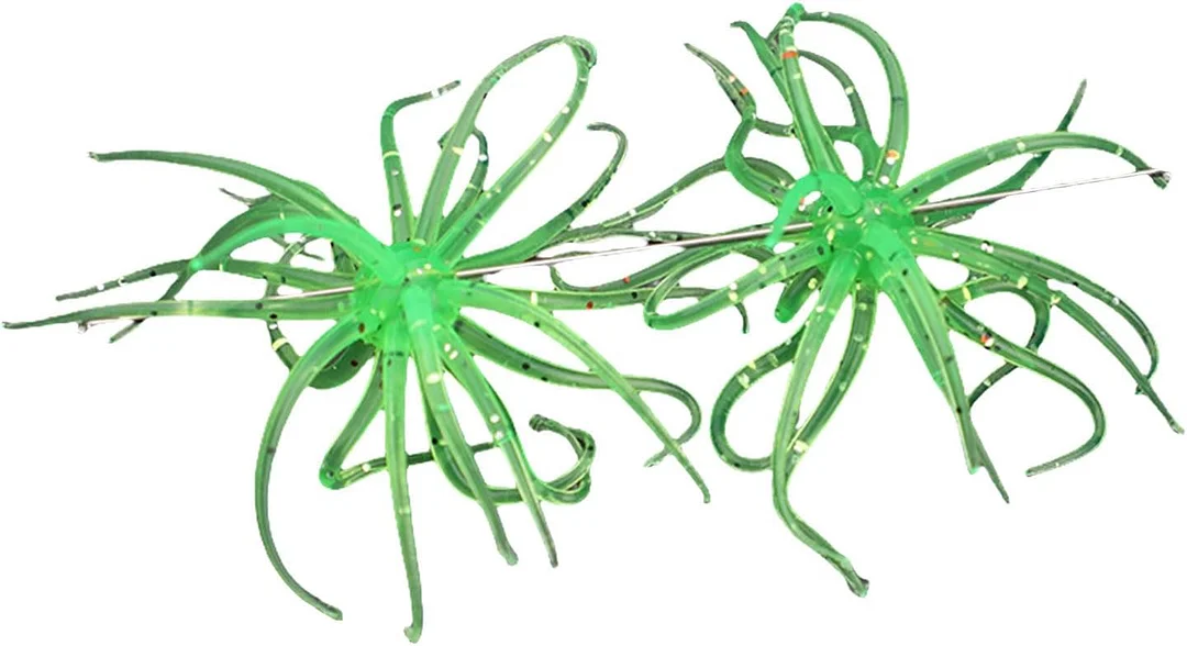 2Pcs Fishing Lures Soft Urchins Fish Lures Simulation Urchins Fishing Baits Soft Swimming Lures Slow Floating Lures Set