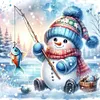 【Limited Stock Sale】Snowman Fishing-11CT Stamped Cross Stitch 40*40cm/15.75*15.75in tapestrymarket