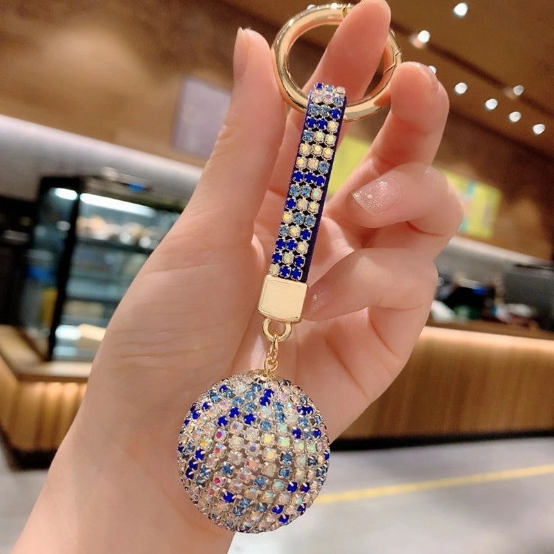 Luxurious Minimalist Classic Style Ball Alloy Rhinestone Women’s Bag Pendant Keychain
