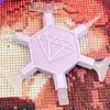 3D Printed Hexagonal Diamond Painting Pen with 5 Replacement Tips Diamond Painting Art Drill Bead Dot Pen Kit for Adults Beginners (Light Purple)