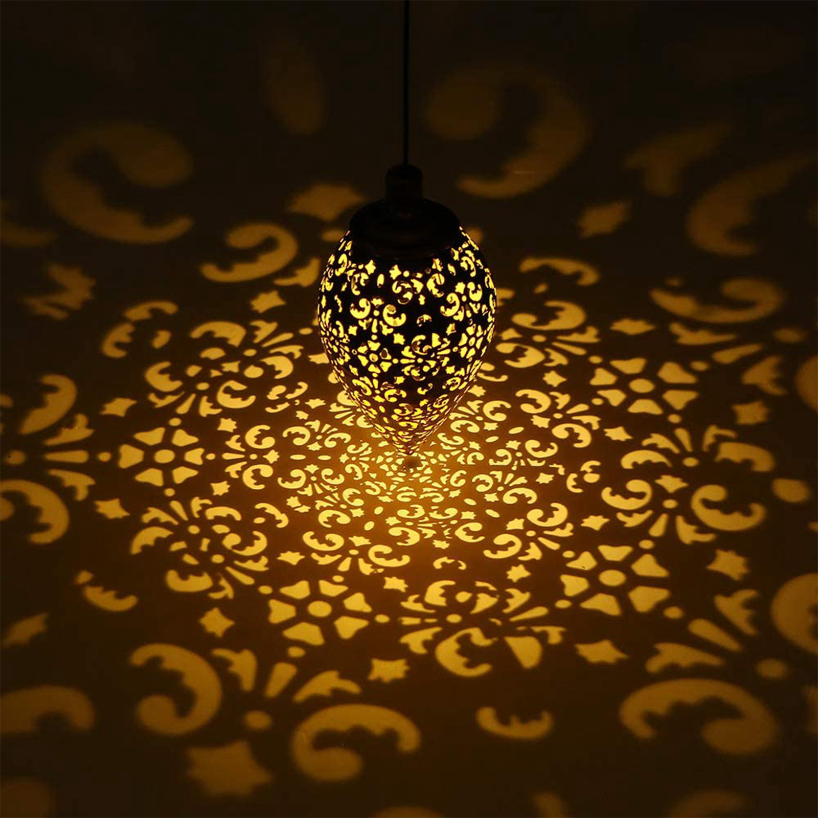 

Solar Hanging Lights, Olive Shaped, Waterproof, Garden Metal Art LED Lamp, 501 Original