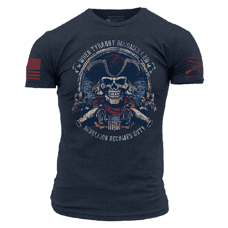 Rebellion Becomes Duty T-Shirt - Midnight Navy
