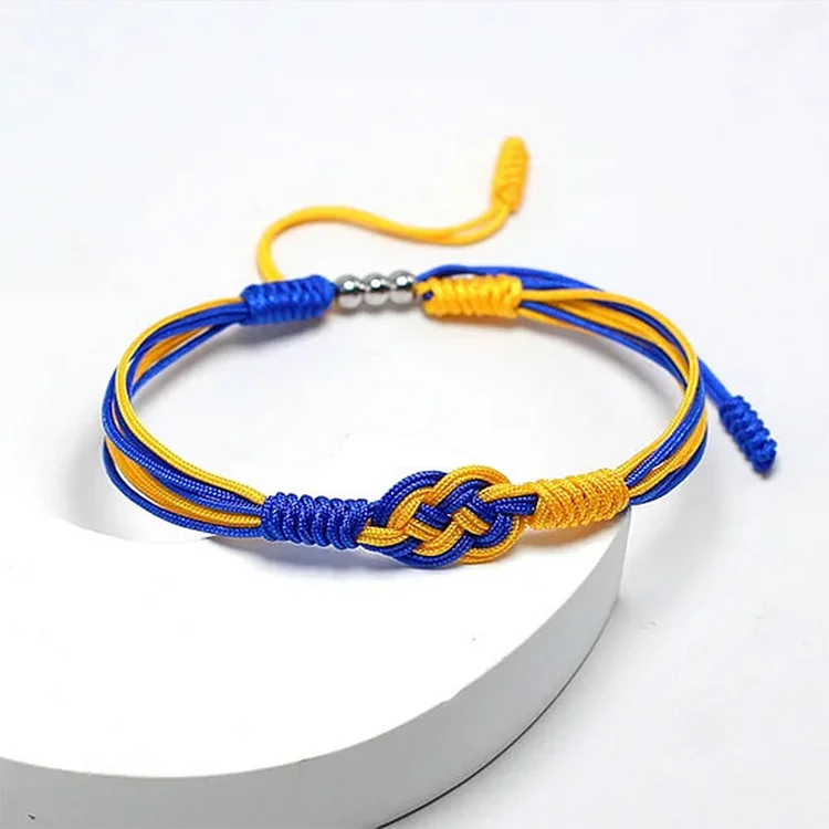 Ukrainian Inspired Braided Bracelet
