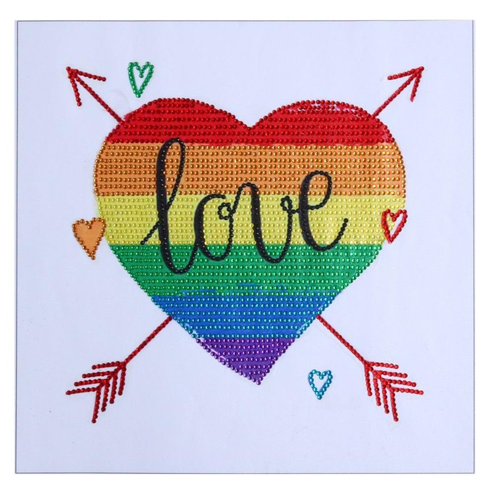

35X35CM - Love Heart - Special-Shaped Drill Diamond Painting, 501 Original