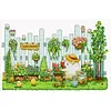 White Bear-Garden-11CT Stamped Cross Stitch 90*60cm/35.43*23.62in(Big Size)