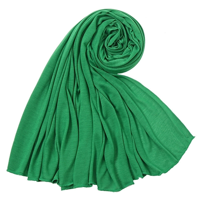 Women’s Minimalist Solid Color Mercerized Cotton Winter Scarves