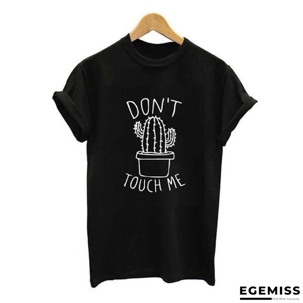 Cactus Printed Women's Cotton T-shirts Top Tee Round Neck T-shirts | EGEMISS