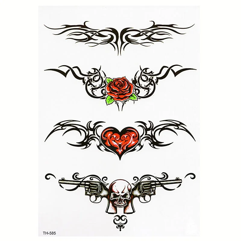 Waterproof Temporary Tattoo Sticker Butterfly Flower Wing Fake Tatto Flash Tatoo Tatouage Temporaire Back Chest For Women Girl