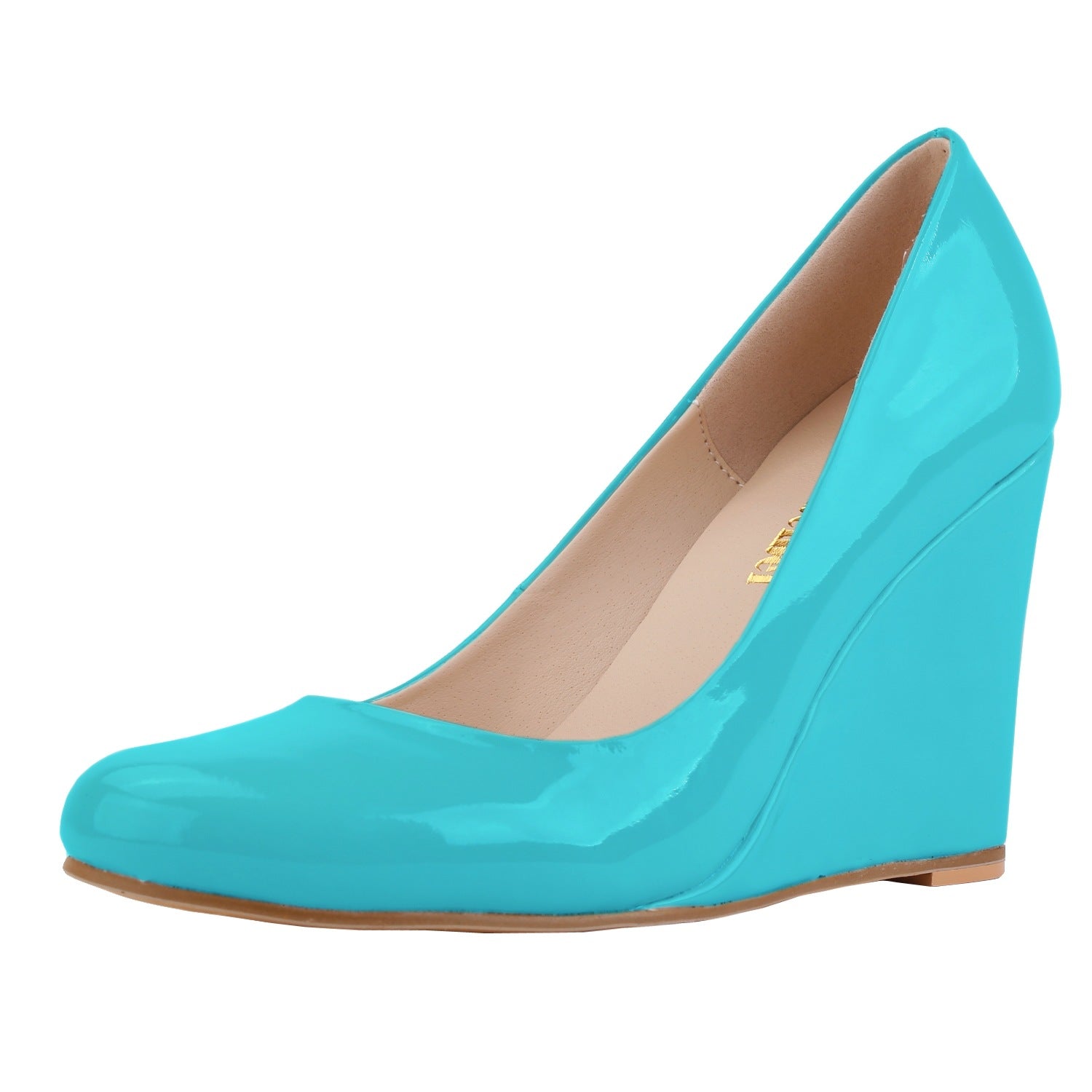 PU patent leather wedge heels pumps 10+ colors candy color pumps